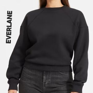 Everlane Organic Cotton Charcoal Black Crewneck Teddy Pullover Sweatshirt